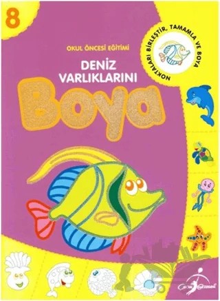 Deniz Varlıklarını Boya 8 – Kolektif – Çocuk Gezegeni kitap kapağı
