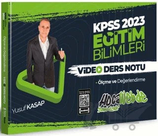 2023 KPSS Eğitim Bilimleri Ölçme ve Değerlendirme Video Ders Notları – Yusuf Kasap – HocaWebde Yayınları kitap kapağı