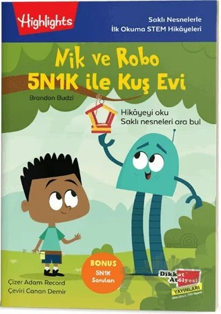 Nik ve Robo 5N1K ile Kuş Evi – Adam Record – Dikkat Atölyesi Yayınları kitap kapağı