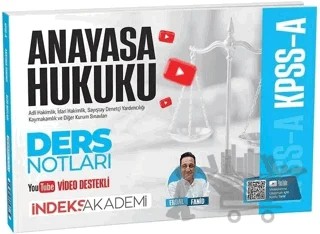 KPSS A Grubu Anayasa Hukuku Video Ders Notları – Erdal Fanid – İndeks Akademi Yayıncılık kitap kapağı