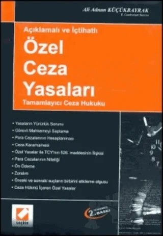 Özel Ceza Yasaları – Ali Adnan Küçükbayrak – Seçkin Yayıncılık kitap kapağı