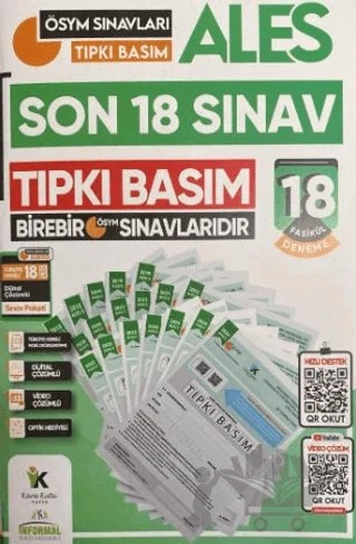 2024 ALES ÖSYM Tıpkı Basım Çıkmış Soru 18li Deneme Paketi Video ve Dijital Çözümlü Türkiye Geneli – Kolektif – Karakutu Yayın kitap kapağı