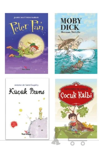 4. Sınıf Çocuk Edebiyatı Seti (4 Kitap) – James Matthew Barrie, Herman Melvılle, Antoine de Saint-Exupery, Edmondo De Amıcıs – Yeti Kitap kitap kapağı