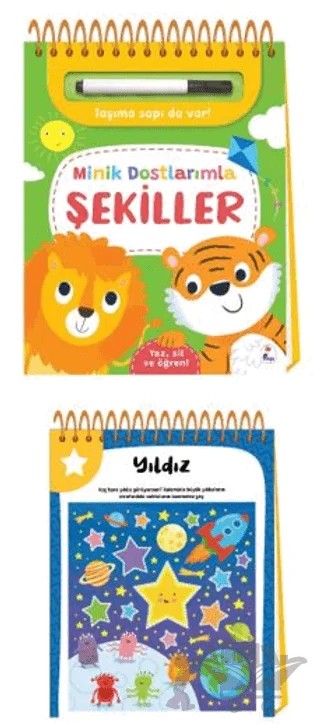 Minik Dostlarımla Şekiller – Yaz, Sil ve Öğren – Kollektif – İndigo Çocuk kitap kapağı