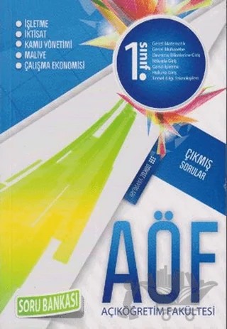 AÖF 1. Sınıf Çıkmış Sorular Soru Bankası – Kolektif – Dokuz Yayınları kitap kapağı