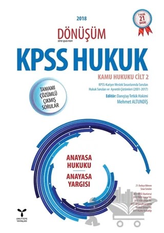2018 Dönüşüm KPSS Hukuk - Kamu Hukuku Cilt 2 – S. Mehmet Yıldırım – Umuttepe Yayınları kitap kapağı