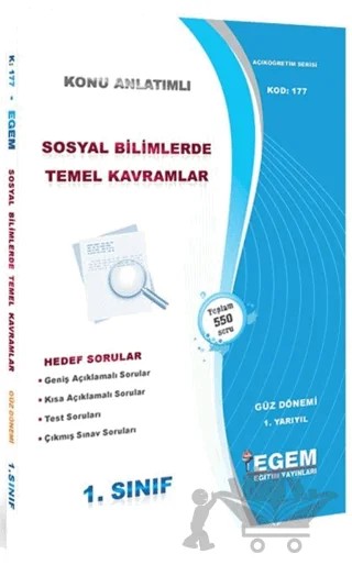 1. Sınıf 1. Yarıyıl Sosyal Bilimlerde Temel Kavramlar Konu Anlatımlı Soru Bankası - Kod 177 – Kolektif – Egem Eğitim Yayınları kitap kapağı