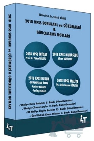 2018 KPSS Soruları ve Çözümleri – Alican Dovletov, Arda Hakan Öğretir, Elif Kendüzler Özbek, Kutluay Kararlı, Sevilay Parlar, Yüksel Bilgili – 4T Yayınları kitap kapağı