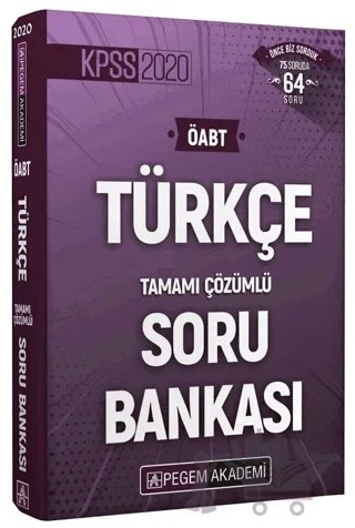 2020 KPSS ÖABT Türkçe Tamamı Çözümlü Soru Bankası – Kolektif – Pegem Akademi Yayıncılık kitap kapağı