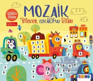 Mozaik Sticker Çıkartma Kitabı - Sarı – Kolektif – Artenino Yayıncılık kitap kapağı