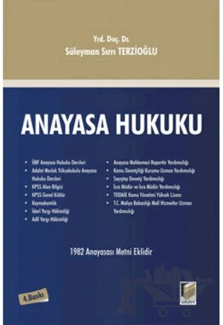 Anayasa Hukuku – Süleyman Sırrı Terzioğlu – Adalet Yayınevi kitap kapağı