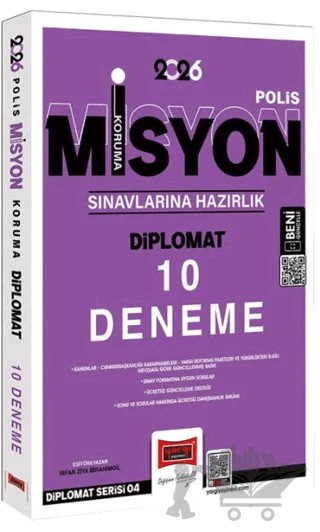 2026 Polis Misyon Koruma Sınavlarına Hazırlık Diplomat 10 Deneme – İrfan Ziya İbrahimgil – Yargı Yayınevi kitap kapağı