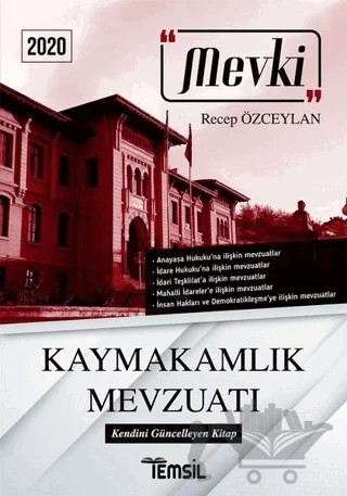 2020 Mevki Kaymakamlık Mevzuatı – Recep Özceylan – Temsil Kitap kitap kapağı