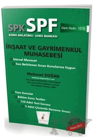 SPK - SPF İnşaat ve Gayrimenkul Muhasebesi Konu Anlatımlı Soru Bankası – Mehmet Doğan – Pelikan Tıp Teknik Yayıncılık kitap kapağı