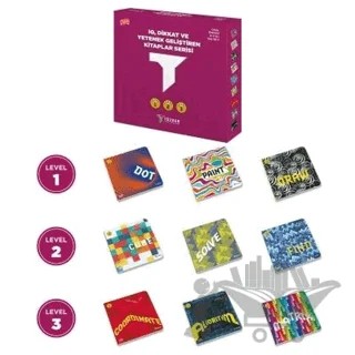 IQ, Dikkat ve Yetenek Geliştiren Kitaplar Serisi 4-5-6 Yaş 9′lu Set (Okul Öncesi) – Kolektif – TÜZDER Yayınları kitap kapağı