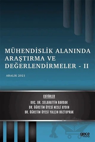 Mühendislik Alanında Araştırma ve Değerlendirmeler - 2 – Kolektif – Gece Kitaplığı kitap kapağı