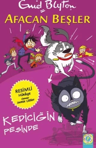 Afacan Beşler - Kediciğin Peşinde – Enid Blyton – Artemis Yayınları kitap kapağı