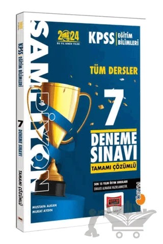 2024 Eğitim Bilimleri Tamamı Çözümlü Şampiyon 7 Deneme Sınavı – Mustafa Alkan – Yargı Yayınevi kitap kapağı