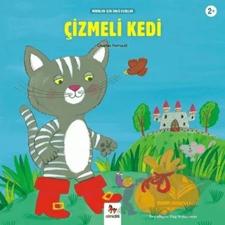 Çizmeli Kedi - Minikler İçin Ünlü Eserler – Charles Perrault – Almidilli kitap kapağı