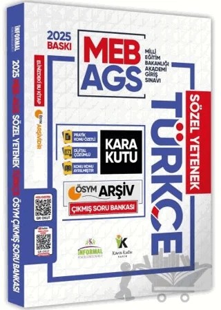 2025 MEB-AGS Türkçenin Kara Kutusu Tek Kitap ÖSYM Çıkmış Soru Bankası Konu Özetli Video/PDF Çözümlü – Kolektif – Karakutu Yayın kitap kapağı