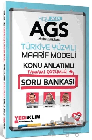 2025 MEB AGS Türkiye Yüzyılı Maarif Modeli Tamamı Çözümlü Konu Anlatımlı Soru Bankası – Ali Birol, Can Köni, Bülent Tanık – Yediiklim Yayınları kitap kapağı