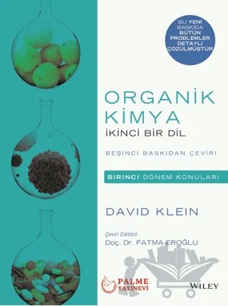 Organik Kimya - İkinci Bir Dil – David Klein – Palme Yayıncılık kitap kapağı