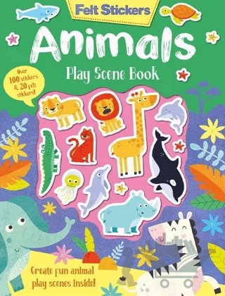 Felt Stickers - Animals Play Scene Book – Kolektif – IMAGINE THAT kitap kapağı