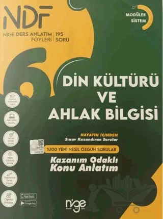 6. Sınıf Din Kültürü ve Ahlak Bilgisi NDF Ders Anlatım Föyleri – Kolektif – Startfen Yayınları kitap kapağı