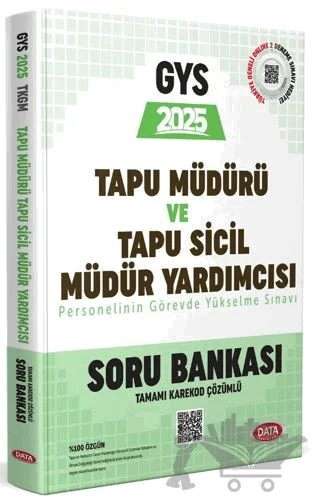 Tapu Müdürü- Tapu Sicil Müdür Yardımcısı GYS Soru Bankası -Karekod Çözümlü – Kolektif – Data Yayınları kitap kapağı