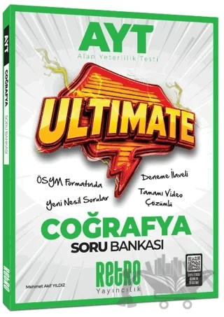 AYT Ultimate Coğrafya Soru Bankası – Mehmet Akif Yıldız – Retro Yayıncılık kitap kapağı