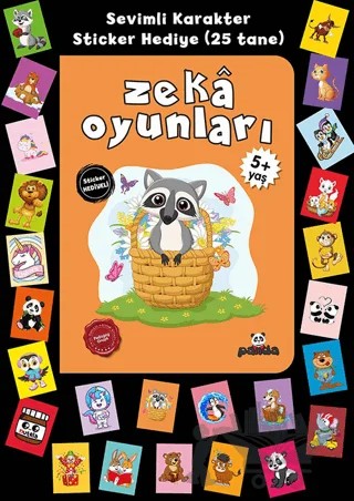 Stickerlı 5+ Yaş Zekâ Oyunları – Pedagog Afife Çoruk – Beyaz Panda Yayınları kitap kapağı