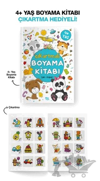 Çıkartmalı Boyama Kitabı / 4 Yaş + – Bilge Yorulmaz – Bilgi Park kitap kapağı