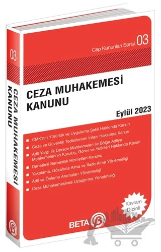 Ceza Muhakemesi Kanunu - Eylül 2023 – Kolektif – Beta Yayınevi kitap kapağı