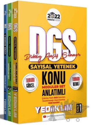 2022 Prestij Serisi DGS Konu Anlatımlı Modüler Set 3 Cilt – Kolektif – Yediiklim Yayınları kitap kapağı