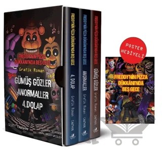 Freddy'nin Pizza Dükkanında Beş Gece Çizgi Roman Poster Hediyeli Kutulu Set – Scott Cawthon – Olimpos Çocuk kitap kapağı