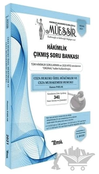 Müessir Adli-İdari Hakimlik Çıkmış Soru Bankası ve Çözümleri Ceza Hukuku Özel Hükümler ve Ceza Muhakemesi Hukuku – Hamza Parlak – Temsil Kitap kitap kapağı