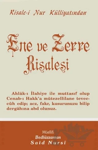 Ene ve Zerre Risalesi – Bediüzzaman Said Nursi – Envar Neşriyat kitap kapağı