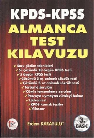 KPDS KPSS Almanca Test Kılavuzu – Erdem Karabulut – Pelikan Tıp Teknik Yayıncılık kitap kapağı