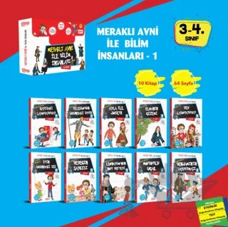 Meraklı Avni ile Bilim İnsanları Serisi - 1 (10 Kitap - Etkinlik Testi - Değerlendirme Testi) – Ali Irmak – Kitap Kulübü Çocuk Yayınları kitap kapağı