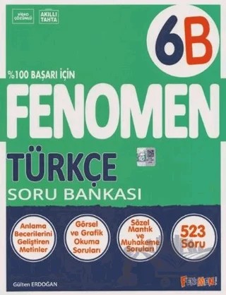 6. Sınıf Türkçe Fenomen Soru Bankası – Gülten Erdoğan – Fenomen Yayınları kitap kapağı