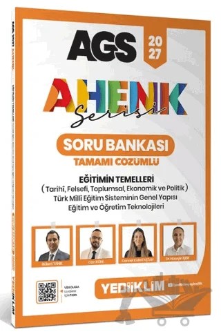 2027 AGS Ahenk Serisi Eğitimin Temelleri Tamamı Çözümlü Soru Bankası – Yediiklim Yayınları kitap kapağı
