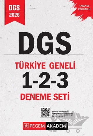 2026 DGS Tamamı Çözümlü Türkiye Geneli 1-2-3 (3'lü Deneme Seti) – Kolektif – Pegem Akademi Yayıncılık kitap kapağı