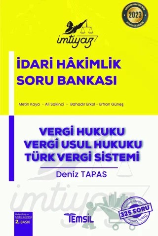 İmtiyaz Hakimlik Soru Bankası Vergi Hukuku- Vergi Usul Hukuku- Türk Vergi Sistemi – Deniz Tapas – Temsil Kitap kitap kapağı