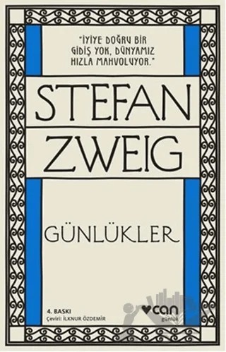 Günlükler – Stefan Zweıg – Can Yayınları kitap kapağı