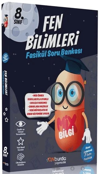 8. Sınıf Mix Bilgi Fen Bilimleri KÖ Fasikül Soru Bankası – Kolektif – ONburda Yayınları kitap kapağı
