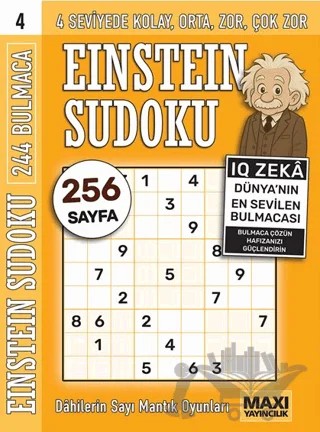 Einstein Sudoku 4 – Bertan Kodamanoğlu – Maxi Yayıncılık kitap kapağı