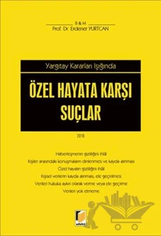 Yargıtay Kararları Işığında Özel Hayata Karşı Suçlar – Meltem Banko – Adalet Yayınevi kitap kapağı
