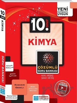 10. Sınıf Kimya Çözümlü Soru Bankası – Adil Akbaş, Şeref Aktaş – Evrensel İletişim Yayınları kitap kapağı
