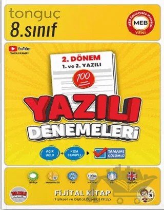 8. Sınıf Yazılı Denemeleri 2. Dönem 1 ve 2. Yazılı – Kolektif – Tonguç Akademi kitap kapağı