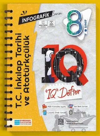 8. Sınıf İnfografik Serisi T.C. İnkılap Tarihi ve Atatürkçülük IQ Defter – Kolektif – Evrensel İletişim Yayınları kitap kapağı